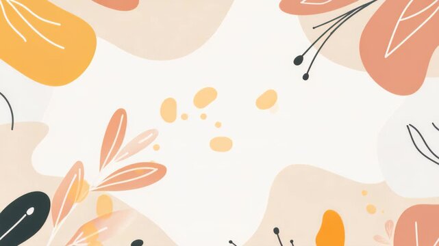 Abstract Floral Harmony: A delicate interplay of soft, muted hues creates a serene and organic composition, reminiscent of nature's beauty and tranquility.