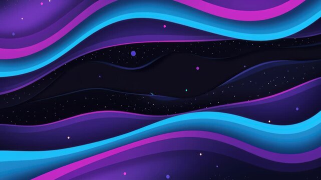 Abstract Swirls of Color: Captivating abstract composition of swirling waves, blending vibrant shades of blue, purple, and magenta, creating a dynamic visual narrative of depth and movement.