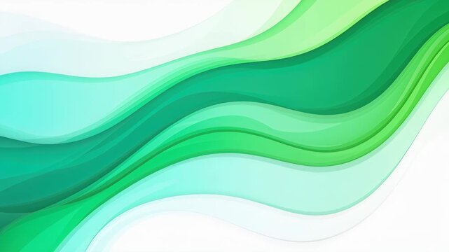 Abstract Fluid Green Waves: This stunning design features layers of dynamic green waves flowing gracefully across the composition, evoking a sense of tranquility and movement.