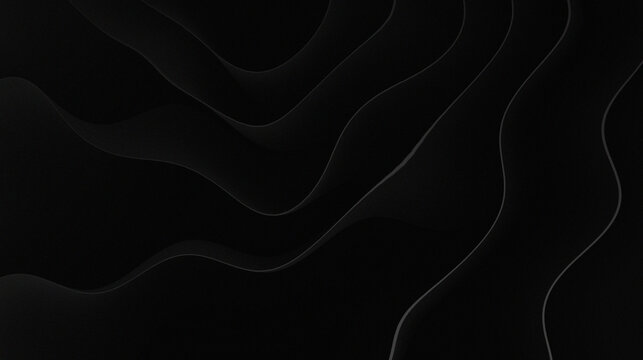 Premium black and dark gray with horizontally repeating wave patterns create visual depth and a 3D effect.