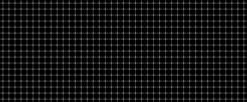 Seamless pattern circle node grid blueprint, black surface. Round markers geometry layout, interface wireframes dashboards planning pages engineering diagrams data charts technology visuals.