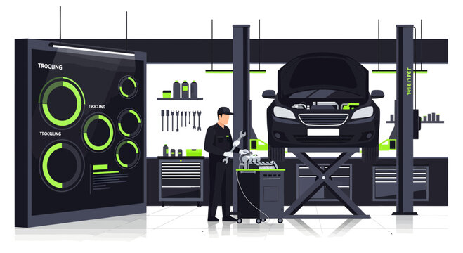 Mechanic working on a car 10.