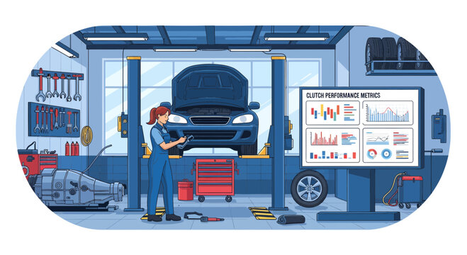 Mechanic working on a car 17.