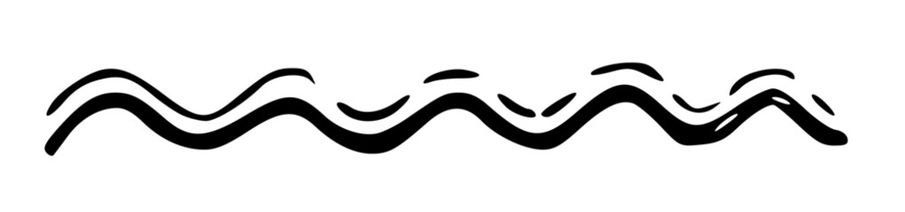 Obraz premium hand drawn wavy lines SVG element