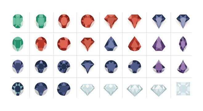 Collection of various precious gemstones 1.