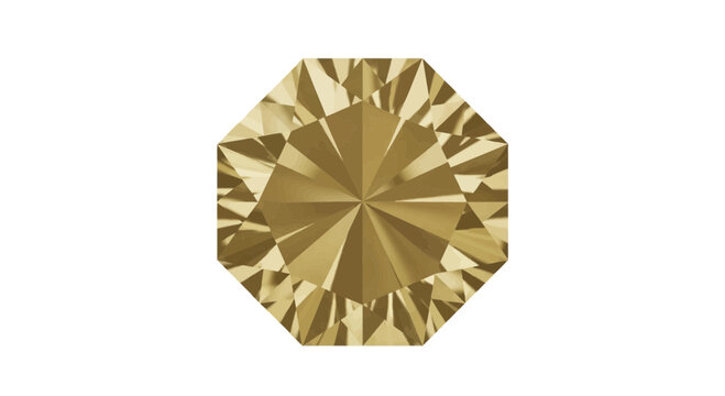 Large Round Cut Golden Diamond Gemstone.