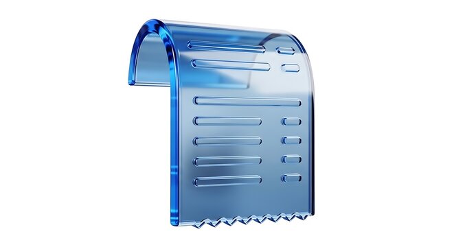 Blue plastic card holder.