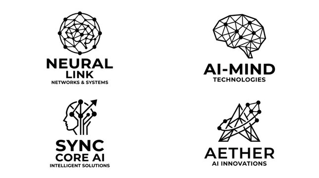 Artificial Intelligence Logos and Brands.