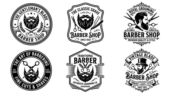 Barber shop logo designs.