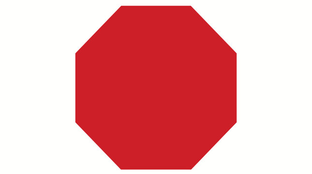Red Stop Sign Traffic Symbol.