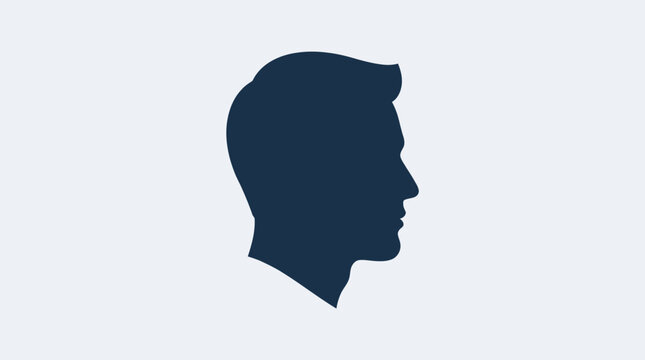 Silhouette of a mans head.