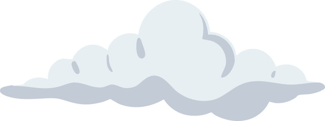 Fototapeta premium Simple Cloud Icon Collection, Minimal Cute Sky Clouds Clipart Set