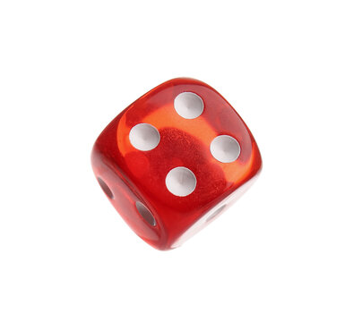 Red dice on  white background