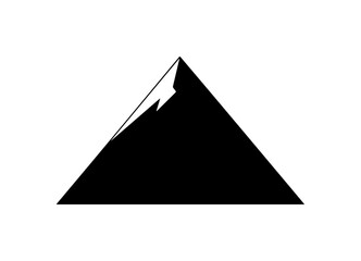 Fototapeta premium Bold Black Abstract Mountain Triangle Icon