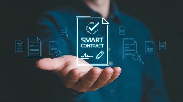 decentralized smart contract system blockchain crypto transactions ai automation and cloud based legal document verification enabling secure digital agreements and efficient fintech workflows, smartco
