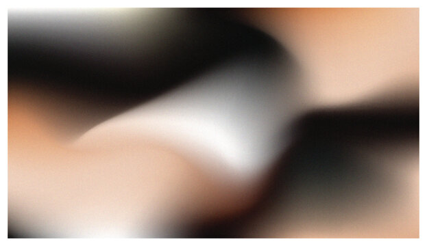 Abstract Grainy Gradient Background with Fluid Waves of Charcoal, White, and Warm Earth Tones
