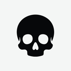 Fototapeta premium Human skull silhouette isolated on white background