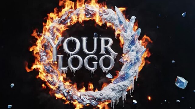 Fiery Ice Explosion Logo Reveal - Dynamic Contrast Animation