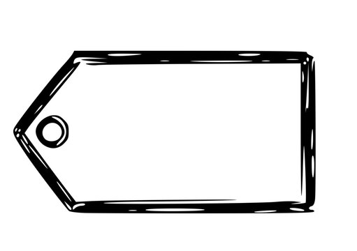 hand-drawn price tag SVG element