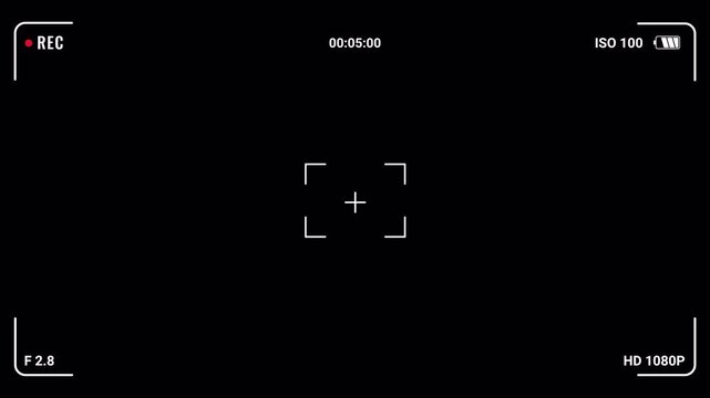 Camera viewfinder recording interface overlay digital hud screen