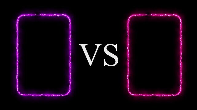 Fiery versus battle background with glowing energy clash effect