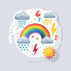 Naklejka premium Weather Icons Collection