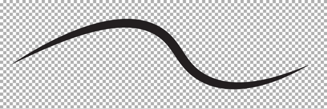 Abstract wavy thin line. Squiggle elements banner. Pattern with scribble, wiggle and undulate. Vector isolated illustration