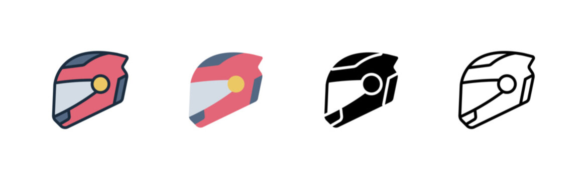 helmet icon. head protection. safety gear. road racing.