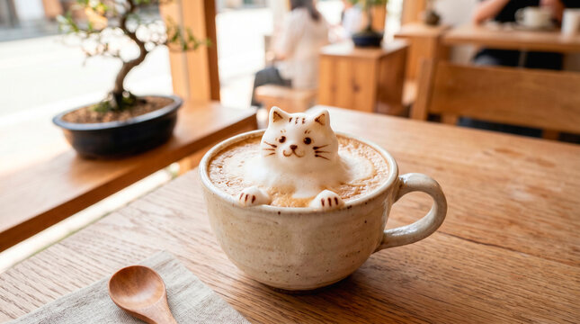 cat and coffee