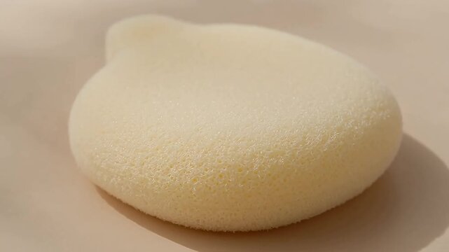 Closeup of a white foam sponge