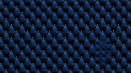 Fototapeta premium Dark Blue Tufted Leather Texture with Metallic Studs