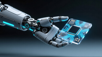 Fototapeta premium blue robot arm