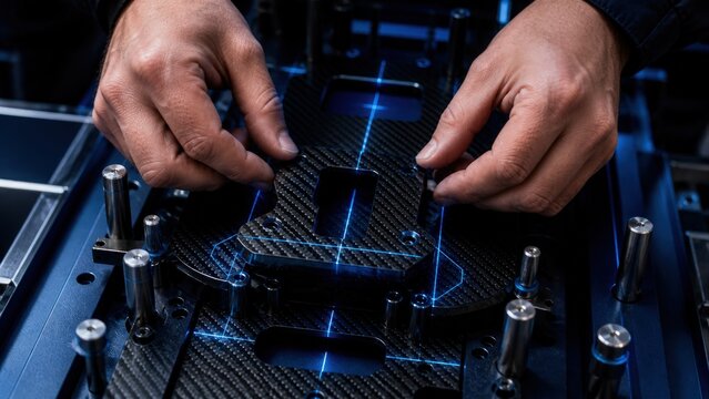 Carbon Fiber Part With Laser Guides
