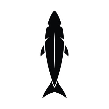 Black Fish Silhouette Icon.