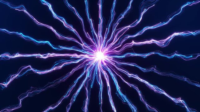 High energy abstract composition electric light streams exploding Smooth flowing lines glowing gradients immersive futuristic atmosphere. tech visuals music videos digital cinematic background effects
