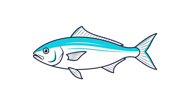 Blue fish with white belly.