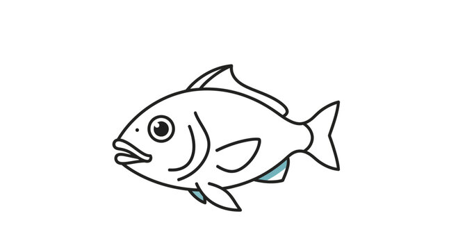 Fish swimming in water illustration.