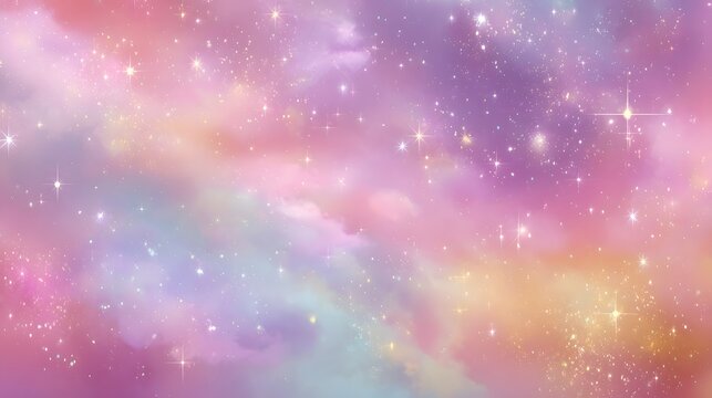 Unicorn colorful background, rainbow pattern, glitter vector texture, pastel fantase design, universe holographic style.

