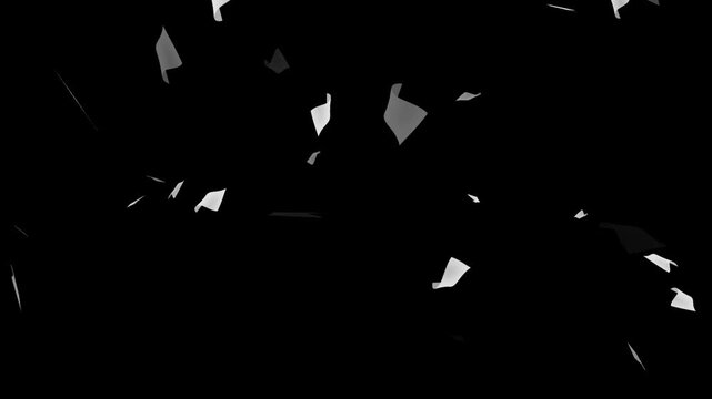 White paper falling from above overlay, black background, Flying White Paper in the Wind With Luma Matte,
Pages falling white paper book literature business school 4k