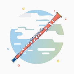 Fototapeta premium Illustration of a Clarinet