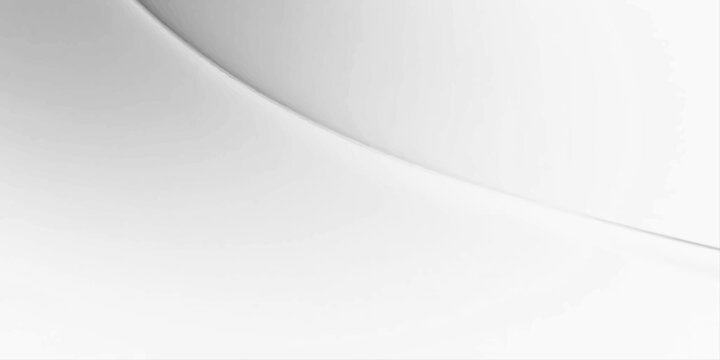 Abstract white paper background featuring a blank empty sheet with a curled corner and soft shadow texture for a professional business document template design