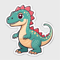 Fototapeta premium Cute Cartoon Dinosaur Sticker