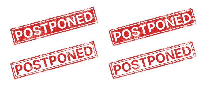 postponed stamp label vector grunge rubber seal badge sign