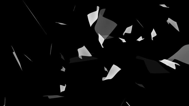 blank white paper randomly animation. flying papers 4k Video. Concept of Wasted Life,
Drowned in Paperwork with too much Work. Bright white papers falling animation on black background.