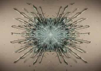 Fototapeta premium Abstract broken glass design