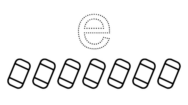 vector illustration of a eraser