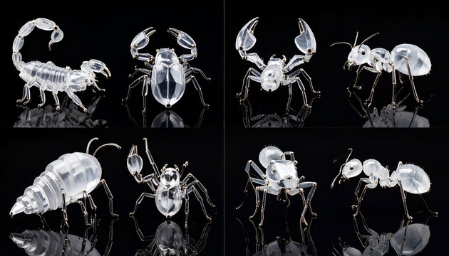 Collection of X-ray Images of Various Insects and Arachnids.