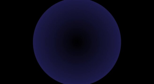 Abstract dark blue glowing orb animation