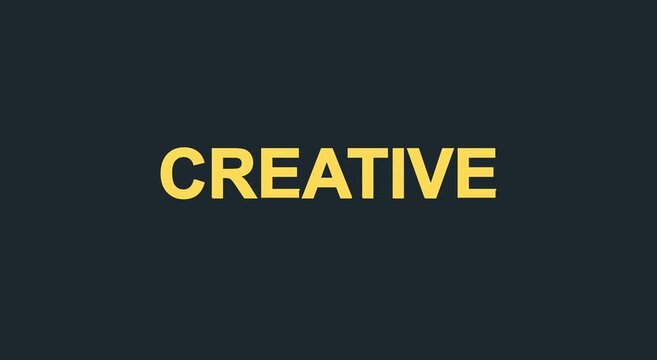 Creative typography motion animation