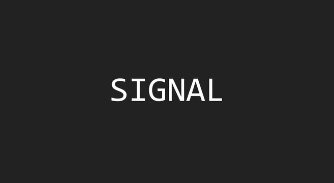 Digital signal text animation on animation